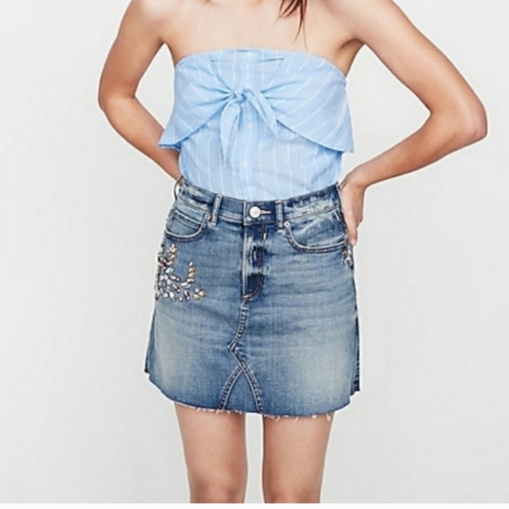 Express denim skirt